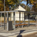 Wartehalle Progress 4-Feld mit Fahrradüberdachung