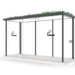 Standard RX 2.0 R10.100 Rendering R10 mit Dachbegrünung und Klarglas