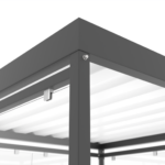 Detailrenderings Economy geschweißt.101 Raucherkabine Economy verschweißt