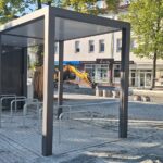 Kombination Fahrrad Sammelschließanlage und Überdachung